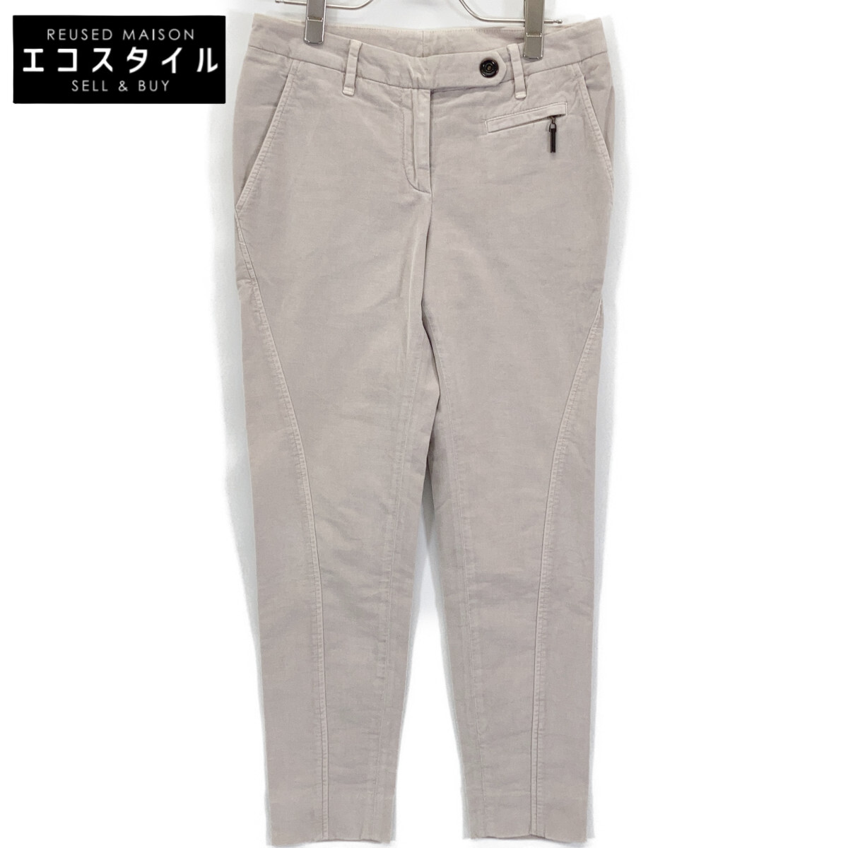 BRUNELLO CUCINELLI ブルネロクチネリ 薄墨色 綿織物ズボン下 ボトムス   38 ベージュ レディース 【中古】