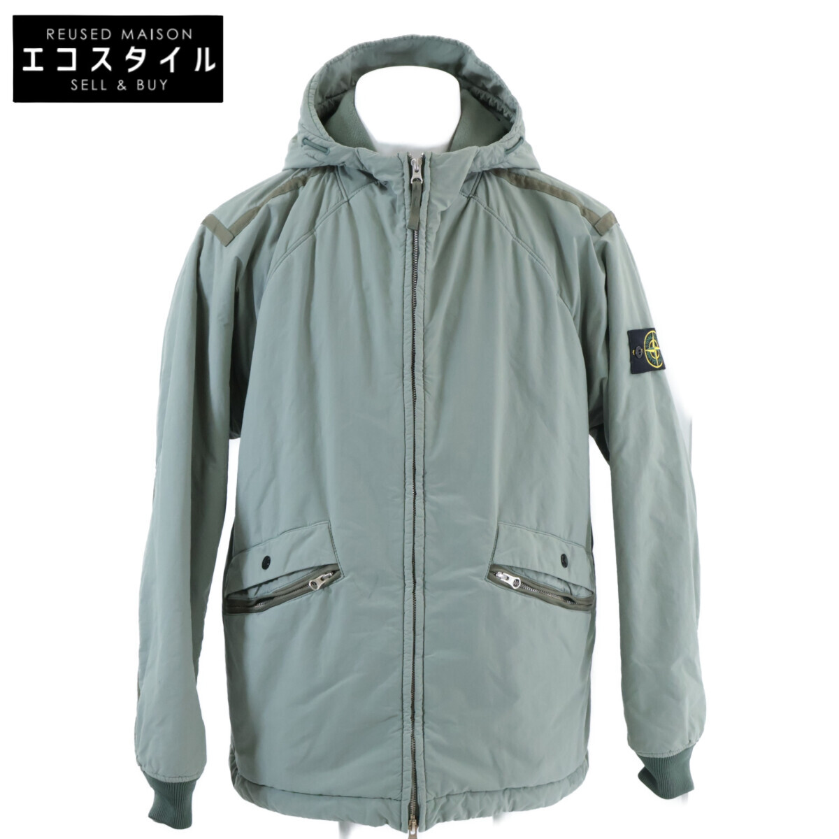 STONE ISLAND ストーンアイランド 23AW 791541631 DAVID LIGHT-TC ガーメントダイ フーディジャケット 上衣   L オリーブカーキ メンズ 【中古】