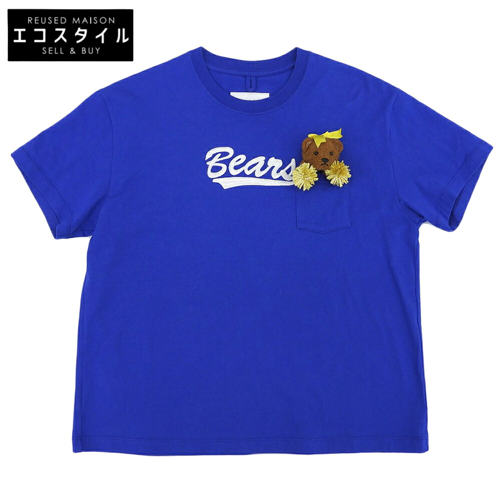 doublet ダブレット CHEERLEADING BEAR ティーシャツ トップス レディース 青碧 L 27CS363 25SS トップス   L 青碧 レディース 【中古】