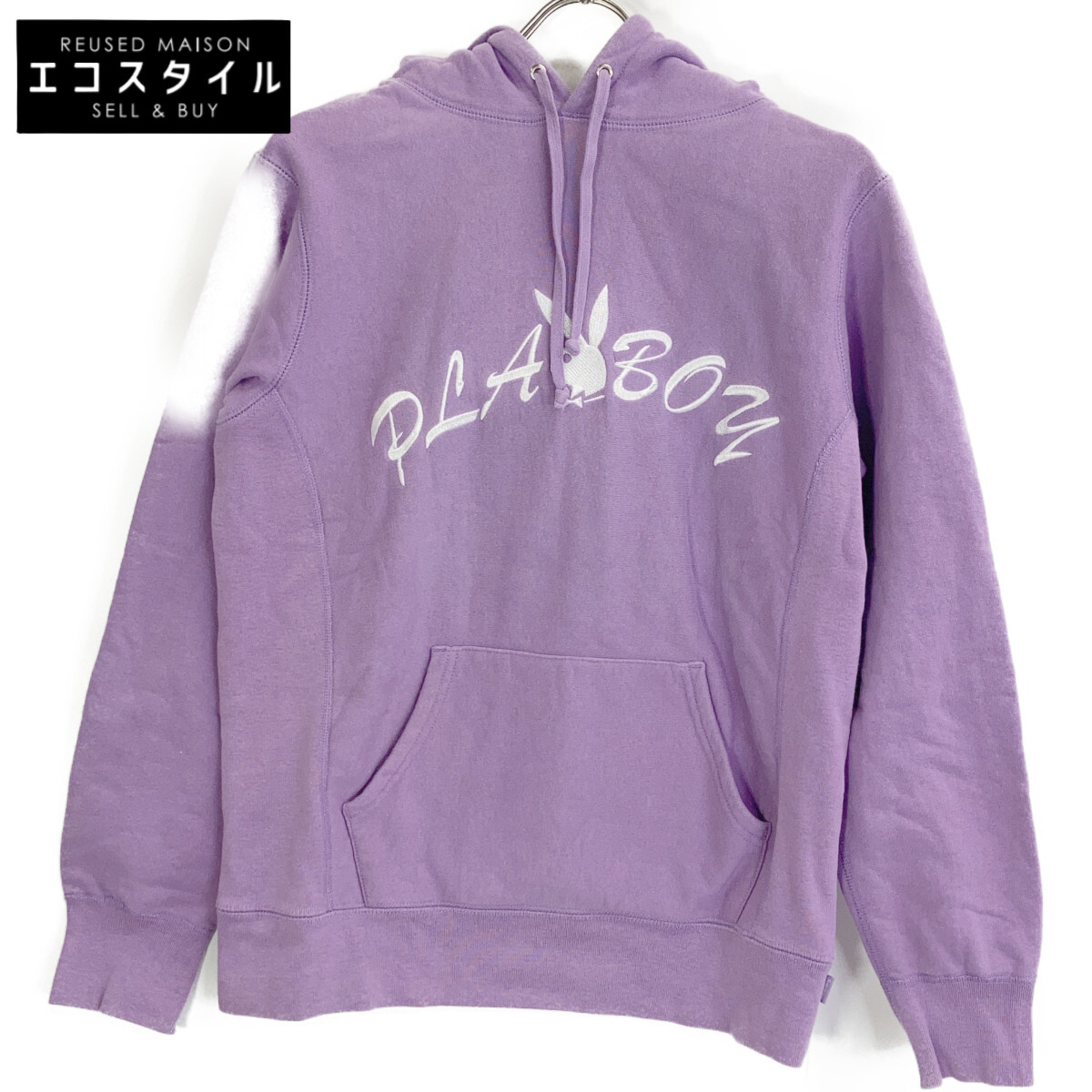 Supreme シュプリーム ×Playboy  Hooded Sweatshirt トップス   S パープル メンズ 【中古】
