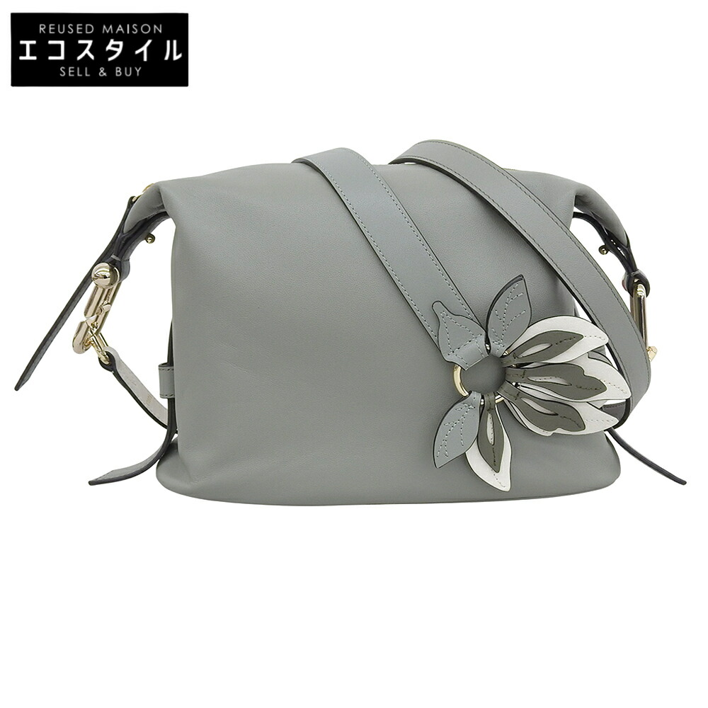 FURLA フルラ NUVOLA レザー 2wayバッグ ショルダーバッグ レディース グリーン ハンドバッグ グリーン レディース 【中古】