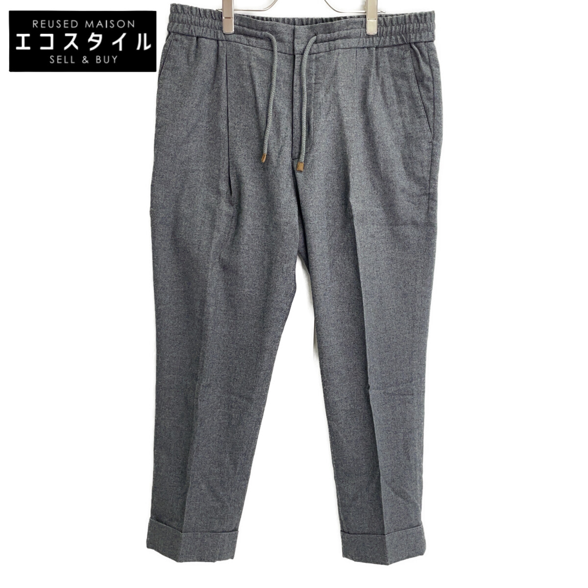 BRUNELLO CUCINELLI ブルネロクチネリ LAK1346823 ｸﾞﾚｰ ｺｯﾄﾝ LEISURE FIT ﾊﾟﾝﾂ ボトムス 54 グレー メンズ 【中古】