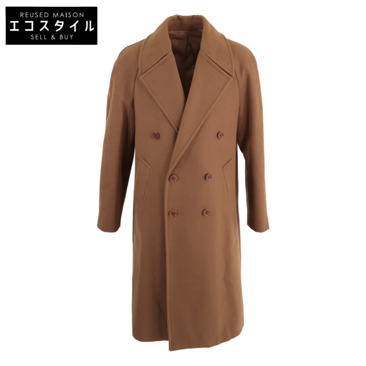 Luca　Grassia ルカグラシア 【美品】3303 HOLMS VINTAGE ウール ダブルブレスト ロング コート 48 ブラウン メンズ 【中古】