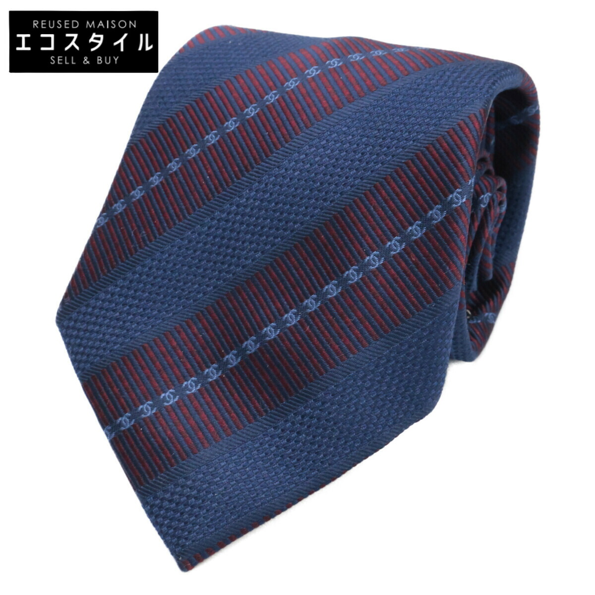 楽天市場】CHANEL シャネル 小柄 ココマーク 総柄 ネクタイ シルク