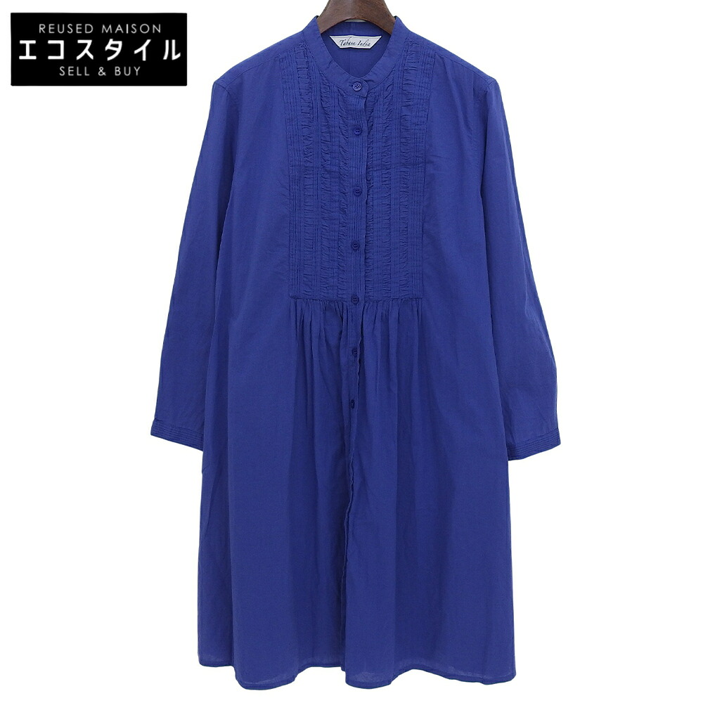 TABASA タバサ インドコットンローン ワンピース レディース ブルー D1744FA010 ワンピース ― ブルー レディース 【中古】