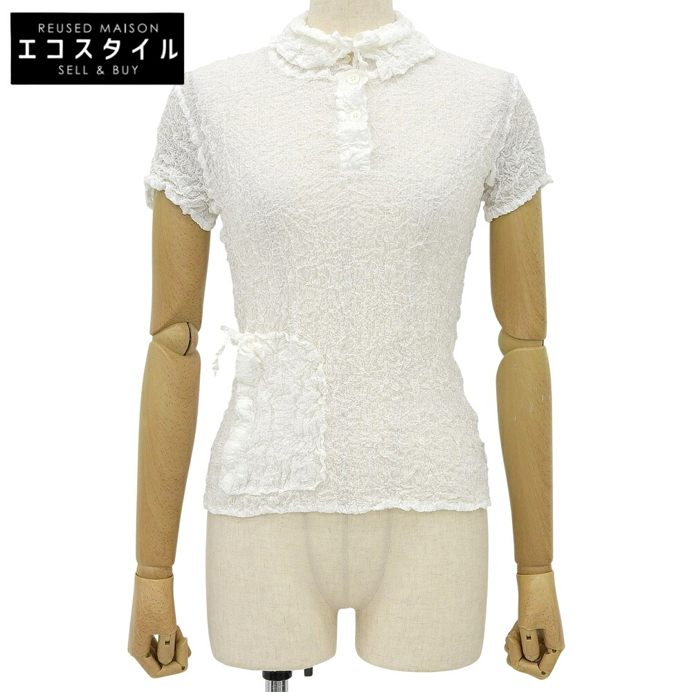 MeISSEYMIYAKE ミーイッセイミヤケ 美品 洗濯機製造 トップ トップス レディース 白いこと MI55FM129 トップス ― 白いこと レディース 【中古】 レディースファッション-トップス
