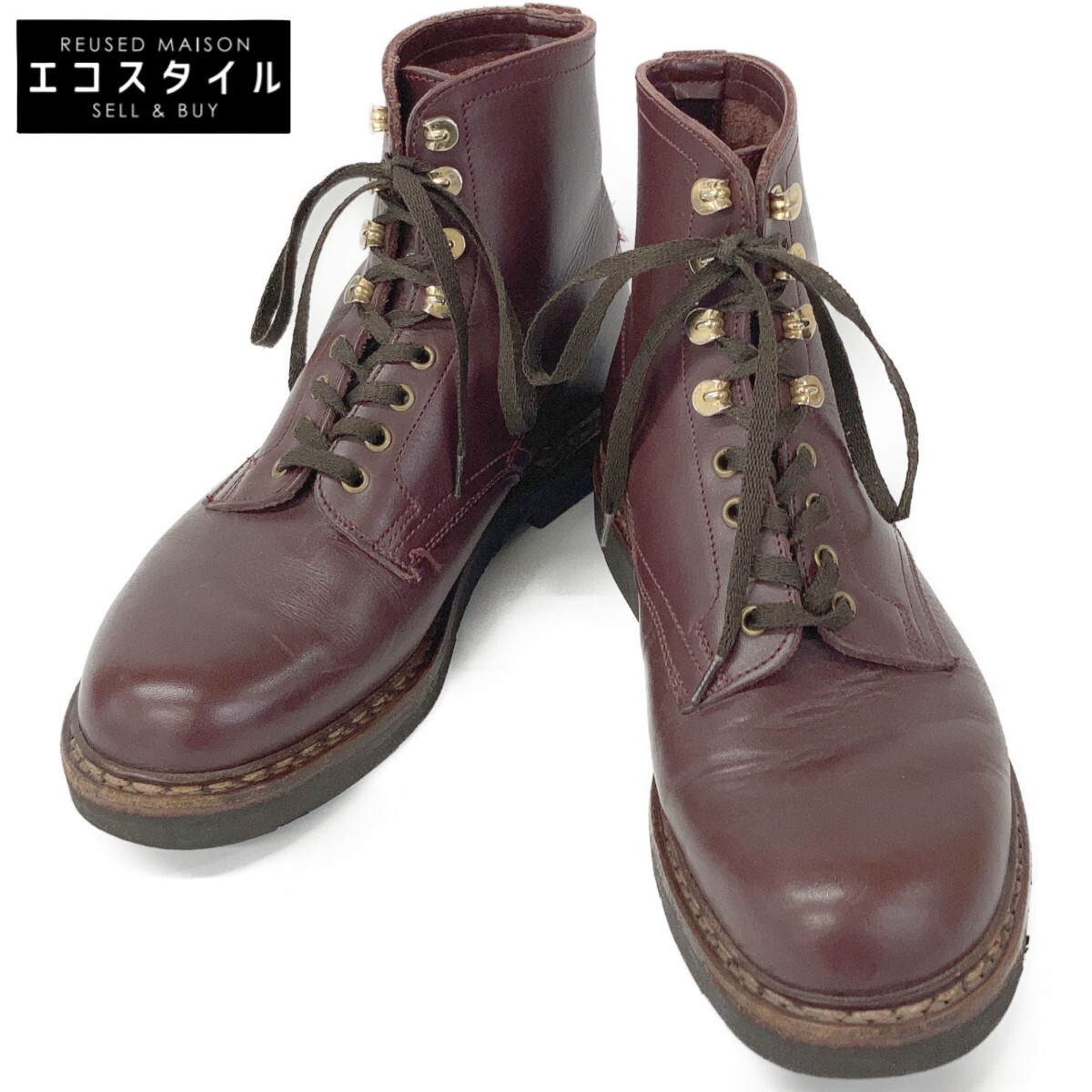 Paraboot パラブーツ インバータブル ブーツ シューズ   4 ボルドーワイン レディース 【中古】