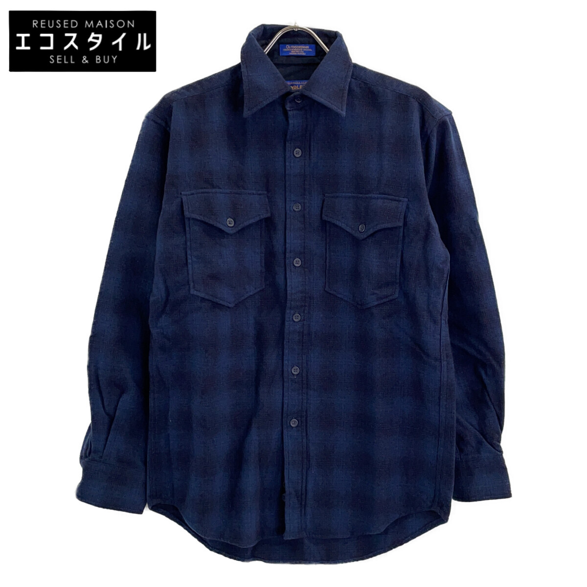 PENDLETON ペンドルトン 90s~ OUTDOORS MAN 米国海軍 手入らず羊毛100 オンブレチェック プルオーバー トップス   S 米国海軍 メンズ 【中古】
