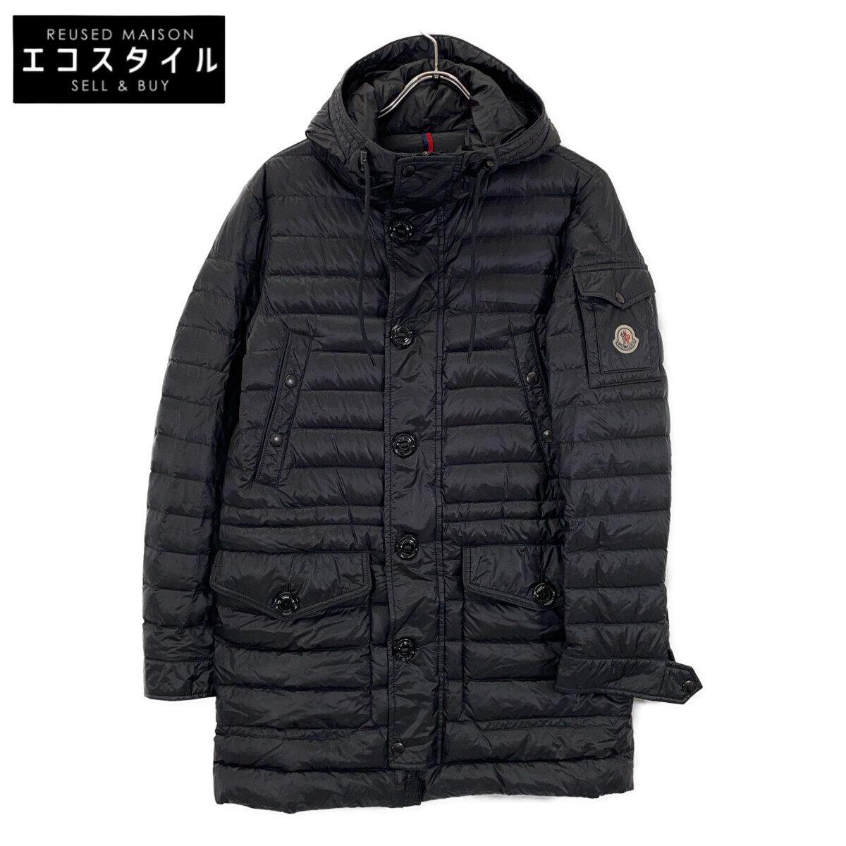 MONCLER モンクレール 14年 国内正規 BENJAMIN ベンジャミン ダウンコート ジャケット 0 ブラック メンズ 【中古】