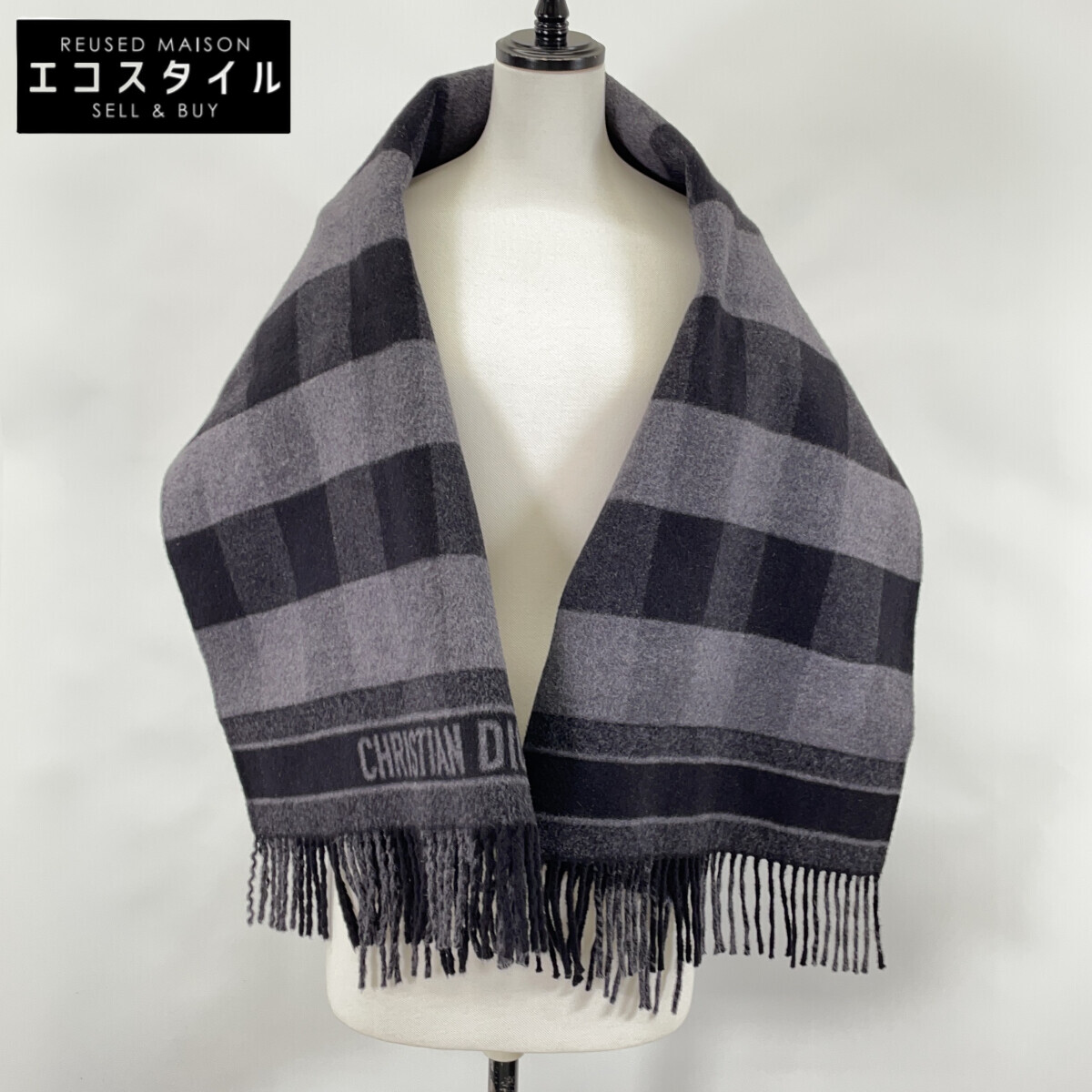 Christian Dior ディオール 040V24A1198 黒いこと×薄墨色 袈裟上衣 上衣   S 薄墨色 レディース 【中古】