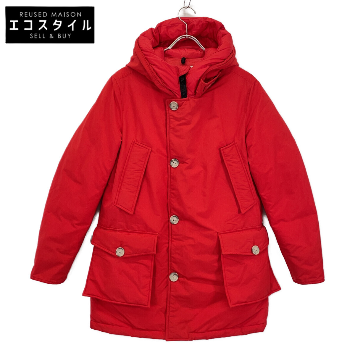 WOOLRICH 羊毛一財産 WOCPS2882 赤いこと アークティックパーカー 上衣   EU XS 赤いこと メンズ 【中古】