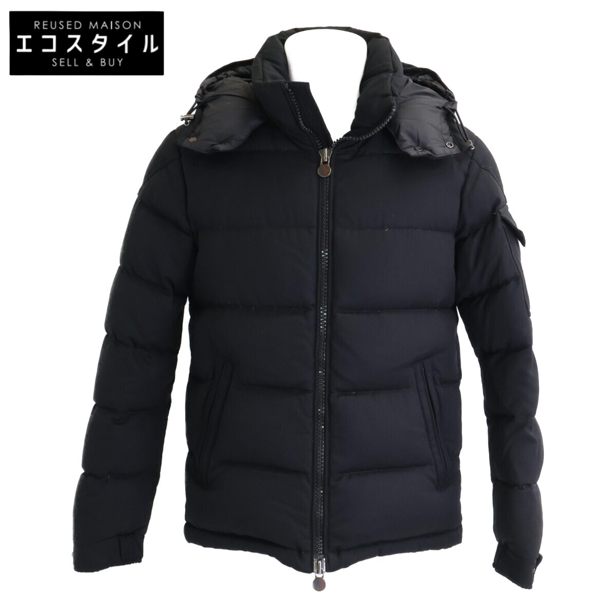 MONCLER モンクレール MONTGENEVRE モンジュネーブル ダウンジャケット ジャケット 1 ブラック メンズ 【中古】|ブランドリユース エコスタイル