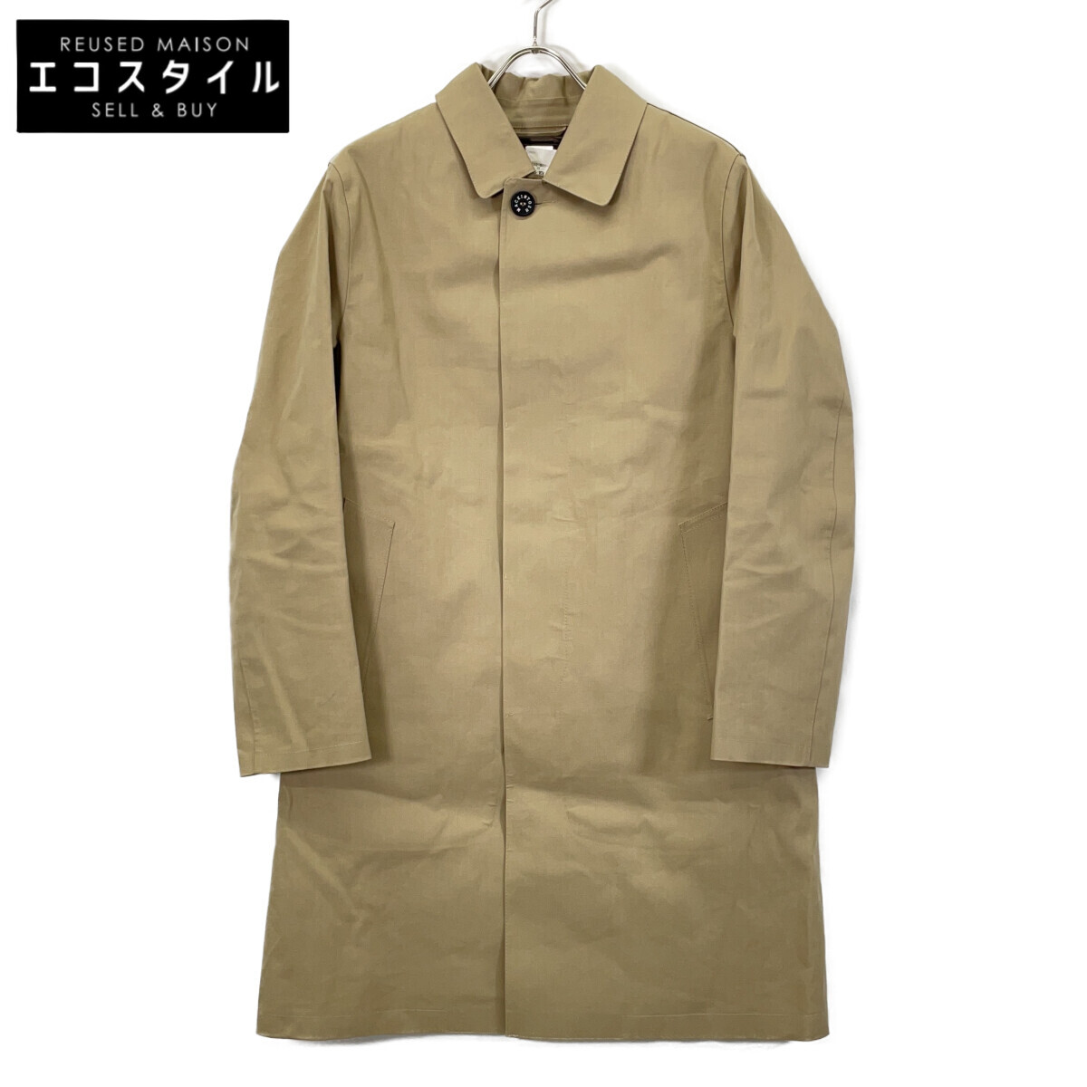 MACKINTOSH マッキントッシュ ﾍﾞｰｼﾞｭ DUNKELD/ﾀﾞﾝｹﾙﾄﾞ ｳｰﾙﾗｲﾅｰ ｺﾞﾑ引き ｽﾃﾝｶﾗｰｺｰﾄ コート 38 ベージュ メンズ 【中古】 27,456円