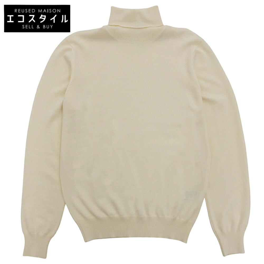 GRAN SASSO グランサッソ 美品 12ゲージ 羊毛 ソリッドタートルネックニット トップス メンズ 象牙色 48 トップス   48 象牙色 メンズ 【中古】