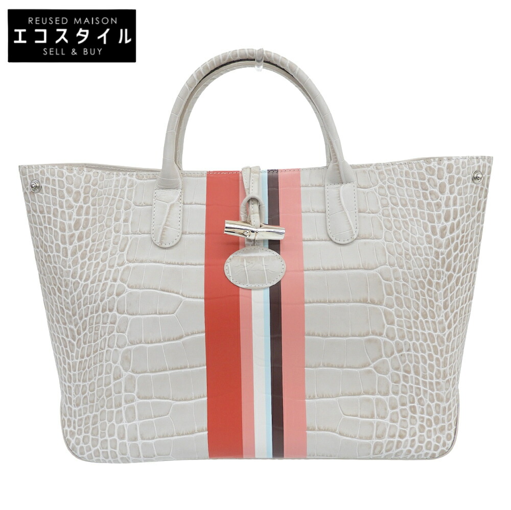 楽天市場】Longchamp トートバッグ ロンシャン ROSEAU ロゾ クロコ