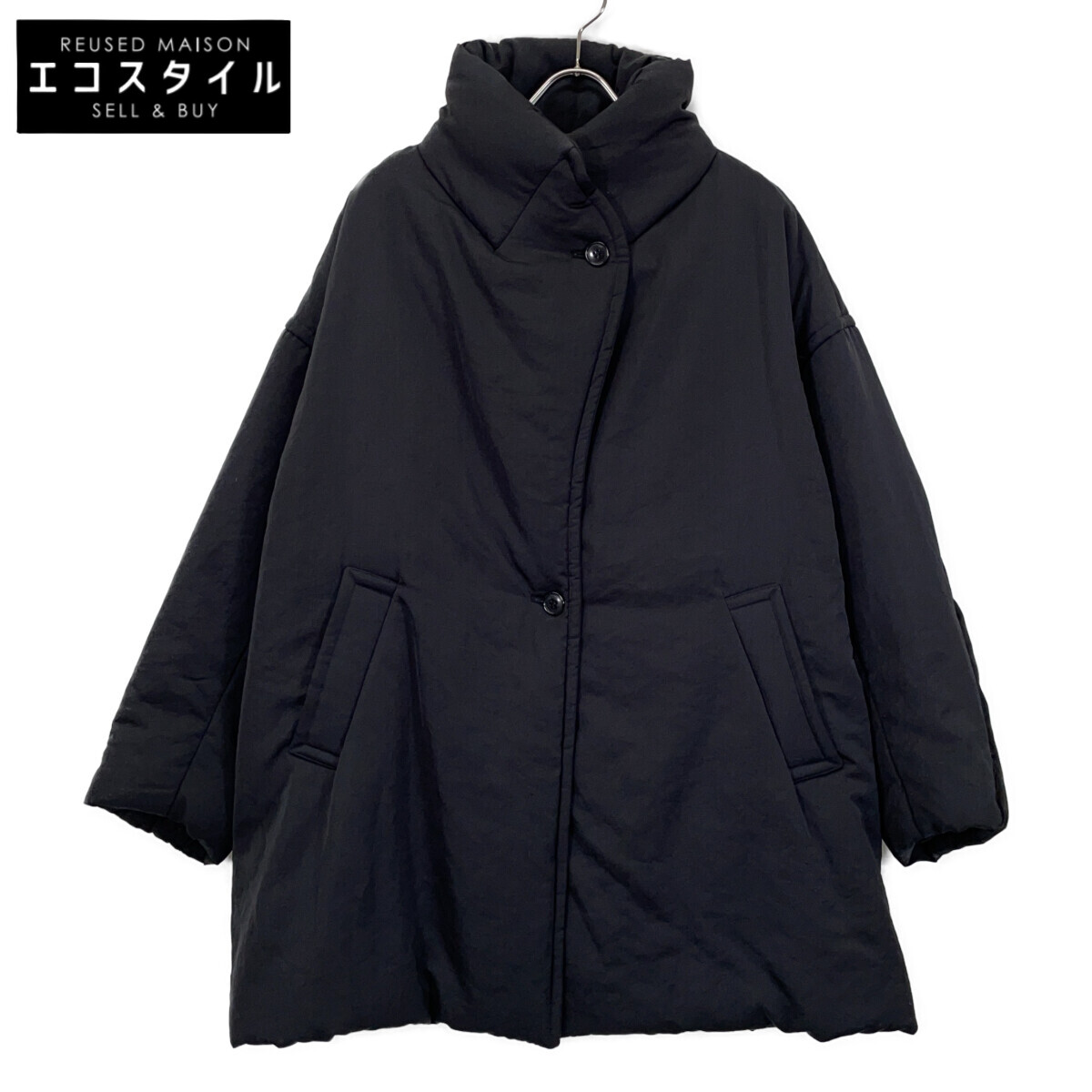 Louren ローレン lo233-05 ブラック volume batting coat/ボリュームバッティングコート コート F ブラック レディース 【中古】｜ブランドリユース エコスタイル