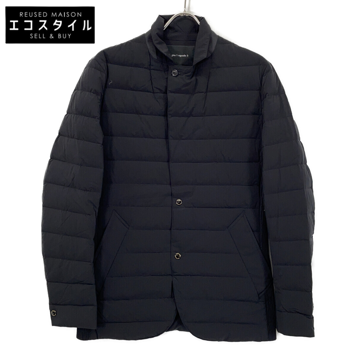 1piu1uguale3 ウノピゥウノウグァーレトレ MRB685-NYU105 4WAY RIB ZIP PT DOWN ダウン ジャケット IV ブラック メンズ 【中古】 26,026円