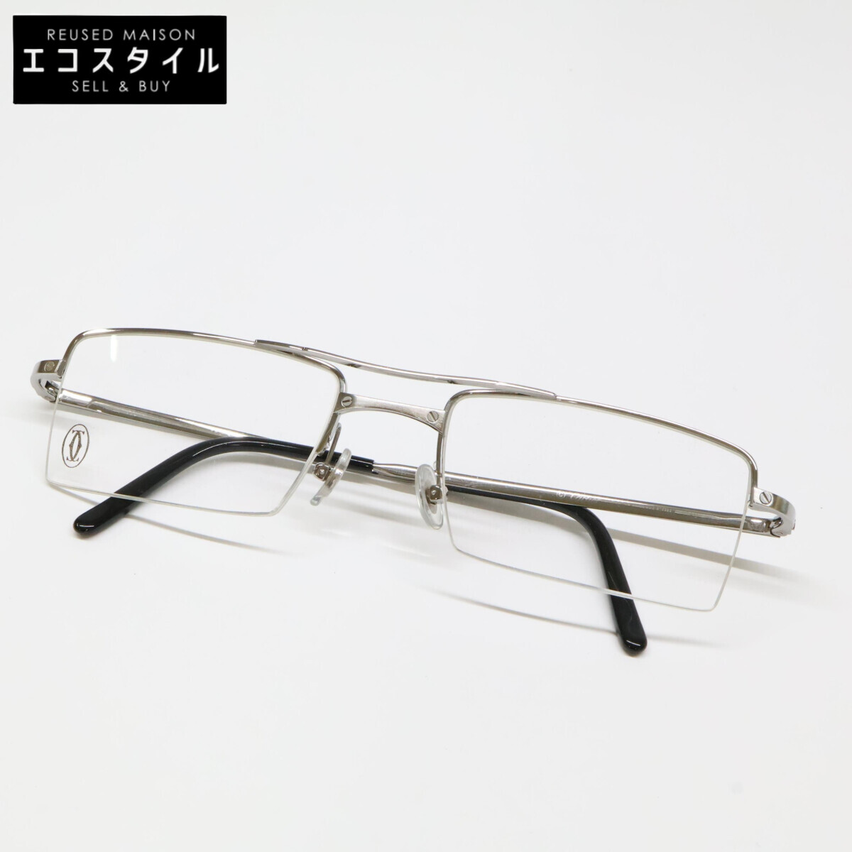 楽天市場】Cartier カルティエ 眼鏡 めがね スクエア リムレス フチ