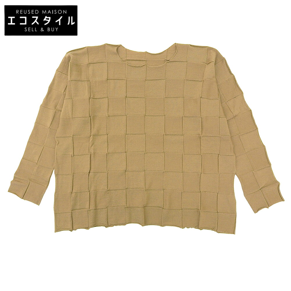 JURGEN LEHL ヨーガンレール 羊毛 立体出どころ カットソー トップス レディース 赤銅色 M トップス   M 赤銅色 レディース 【中古】