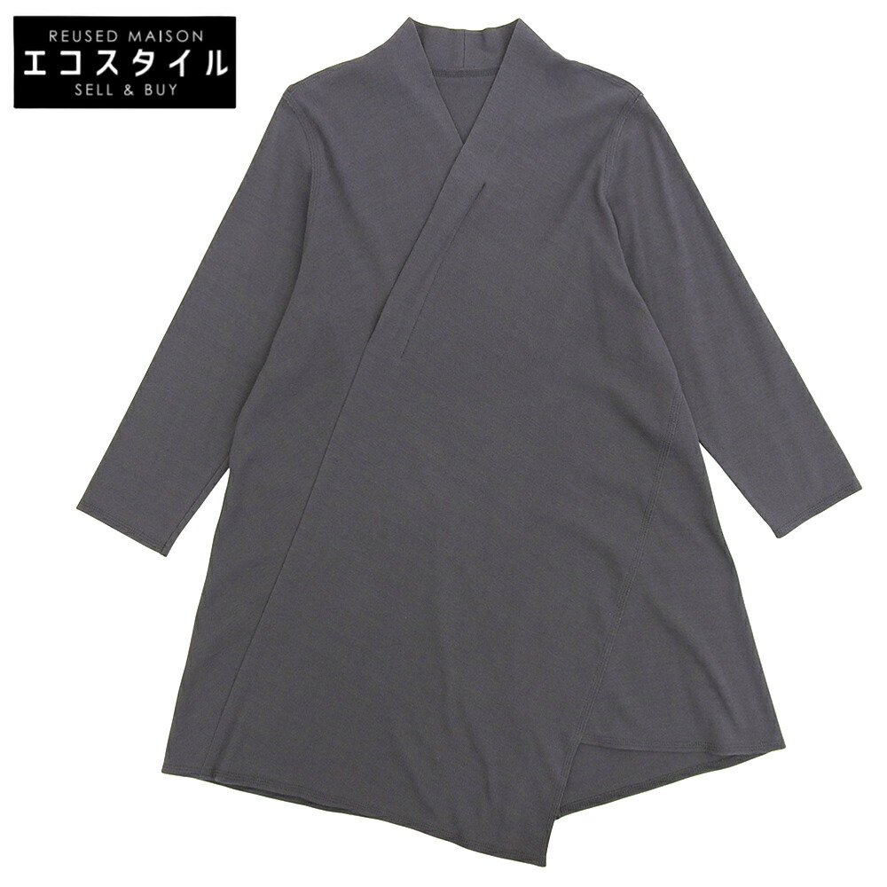 JURGEN LEHL ヨーガンレール コットン Vネック ワンピース チュニック レディース グレー M ワンピース M グレー レディース 【中古】