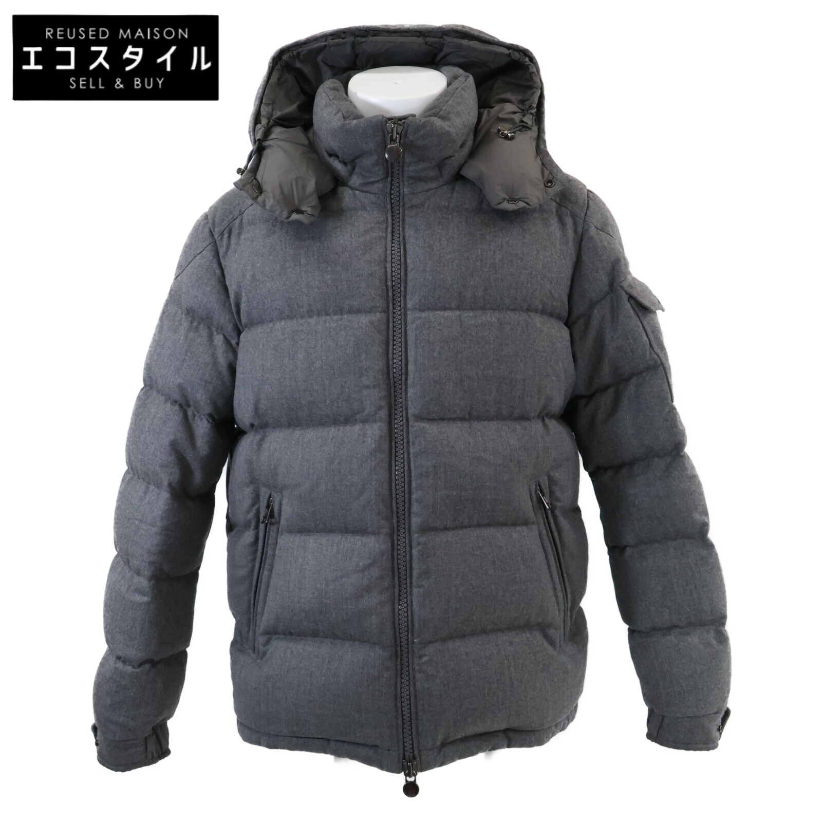 MONCLER モンクレール Montgenevre モンジュネーブル ダウンジャケット ジャケット 4 グレー メンズ 【中古】|ブランドリユース エコスタイル