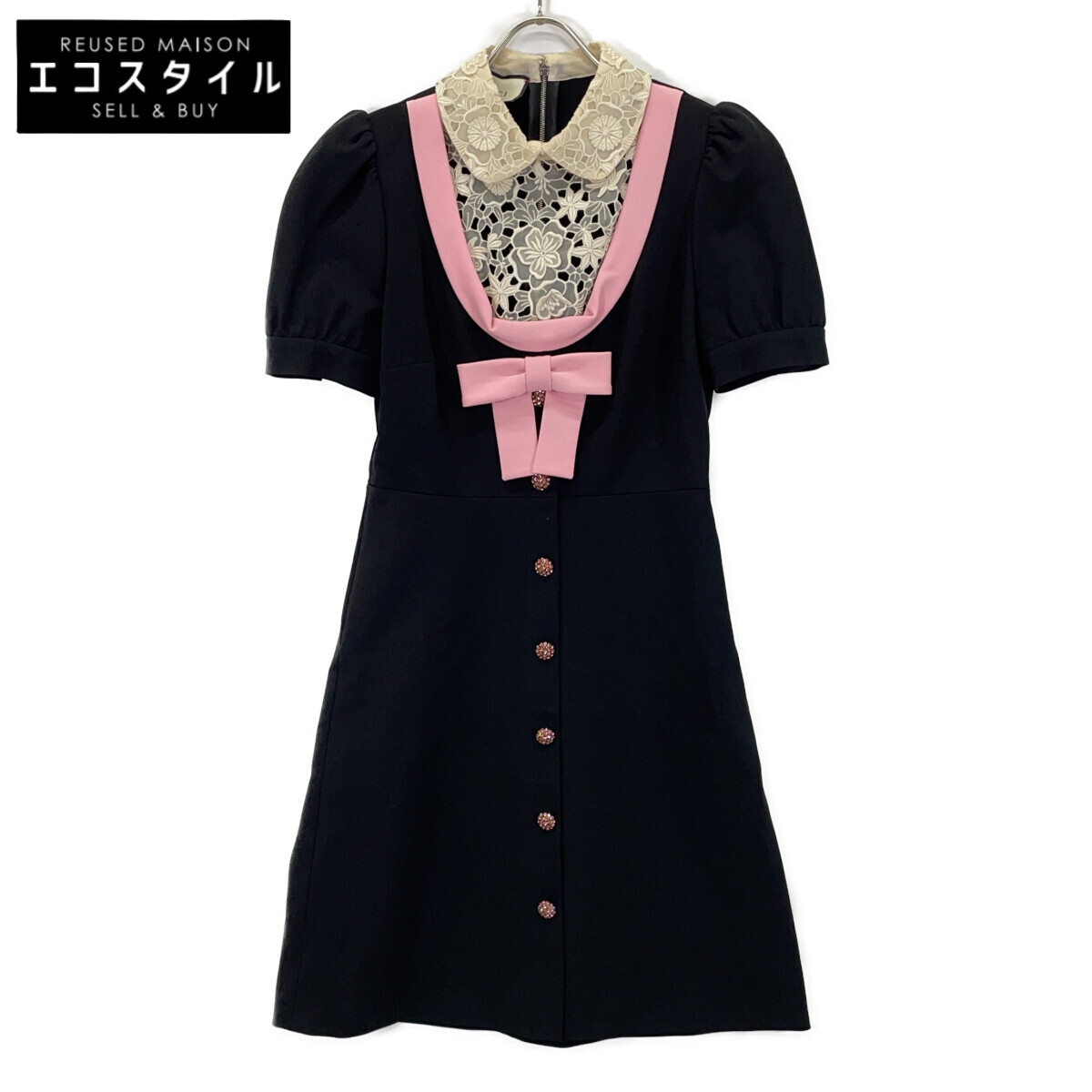 楽天市場】【返品可】GUCCI グッチ ロゴマーク ニット 半袖 ワンピース