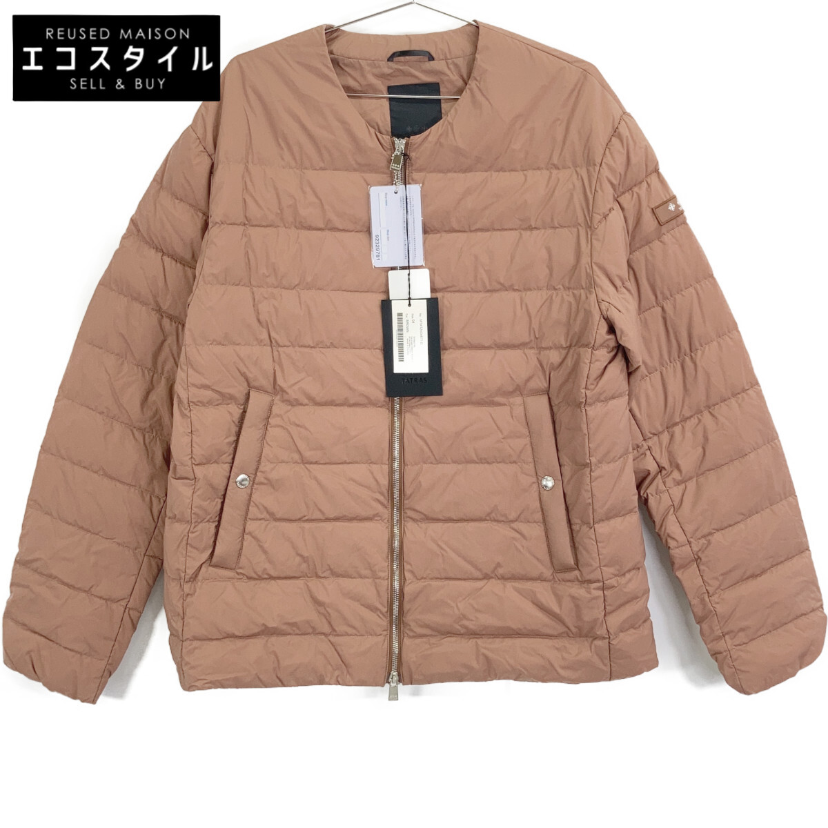 TATRAS タトラス MTAT24S4877-D 24SS ピンク ERGICO Light Down Jacket エルジーコ ノーカラーダウンジャケット ジャケット 04 ブラウン メンズ 【中古】