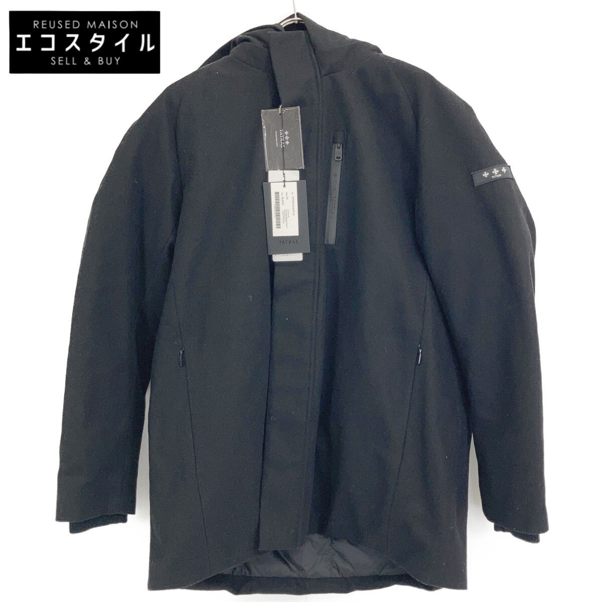 TATRAS タトラス MTKE23A4237-D 23AW 黒いこと YALBILO ヤルビロ フーデットダウンコート 厚地の外套   03 黒いこと メンズ 【中古】