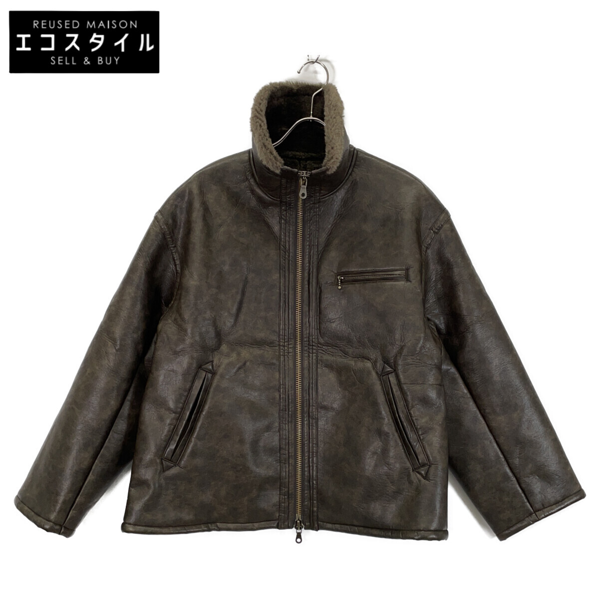 JOURNAL STANDARD ジャーナルスタンダード 24年製 ﾌﾞﾗｳﾝ ﾌｪｲｸﾚｻﾞｰﾎﾞｱﾌﾞﾙｿﾞﾝ ジャケット F ブラウン レディース 【中古】