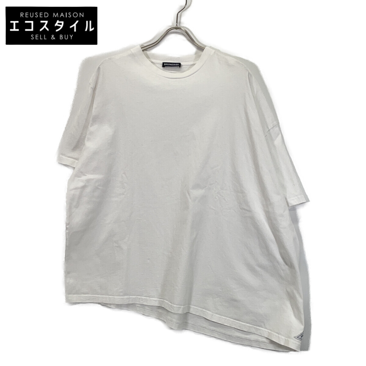 BALENCIAGA バレンシアガ 19年 583917 白いこと Shifted T-shirt トップス   S 白いこと メンズ 【中古】