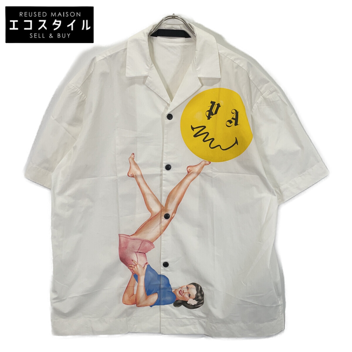 Palm Angels パームエンジェルス 白いこと 突き抜くプルオーバー トップス   白いこと メンズ 【中古】