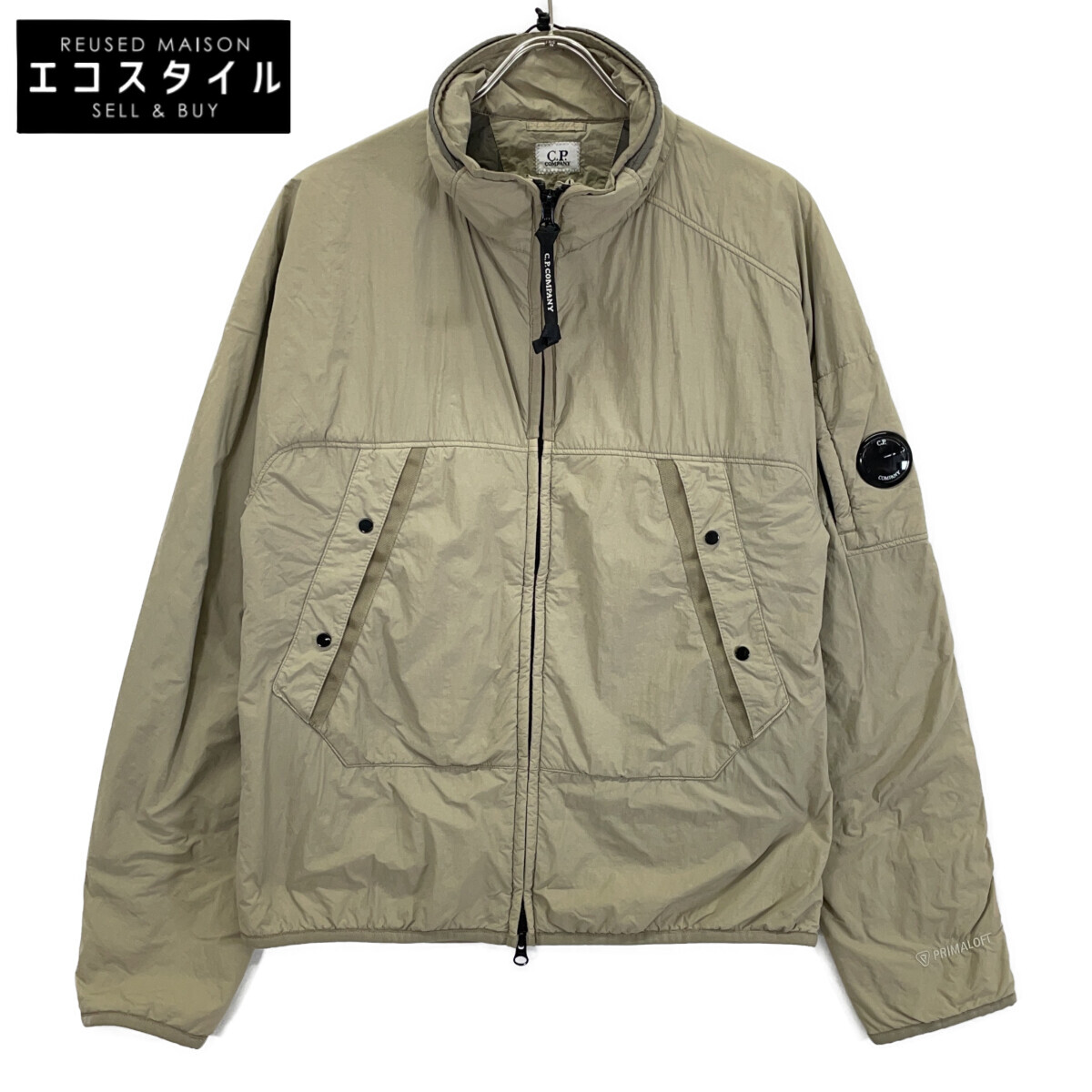 C.P.COMPANY シーピーカンパニー 15CMOW110A 006124G プリマロフトジャケット ジャケット 44 ベージュ メンズ 【中古】｜ブランドリユース エコスタイル