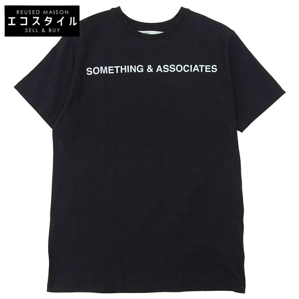 OFF-WHITE 象牙色 綿織物 半袖プルオーバー トップス メンズ 黒いこと S トップス   S 黒いこと メンズ 【中古】
