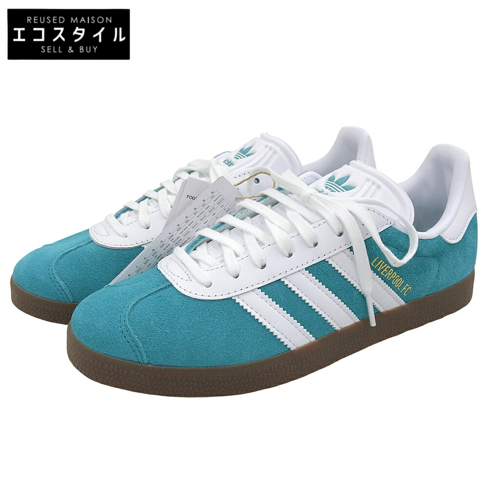adidas アディダス 未当て嵌める Gazelle Liverpool FC スニーカー シューズ メンズ 緑であること 白いこと US 7 25珊 JR4159 シューズ   US 7 緑であること/白いこと メンズ 【中古】
