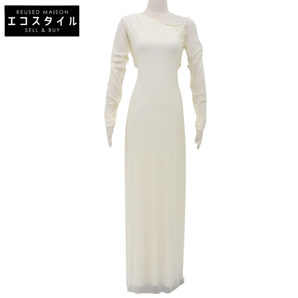 Deme by Gabriella デメバイガブリエラ 新品負けず劣らず 御召しもの 衣装 バックレスドレス うしろ側開けっ広げ シアー レディース 象牙色 M 衣装   M 象牙色 レディース 【中古】