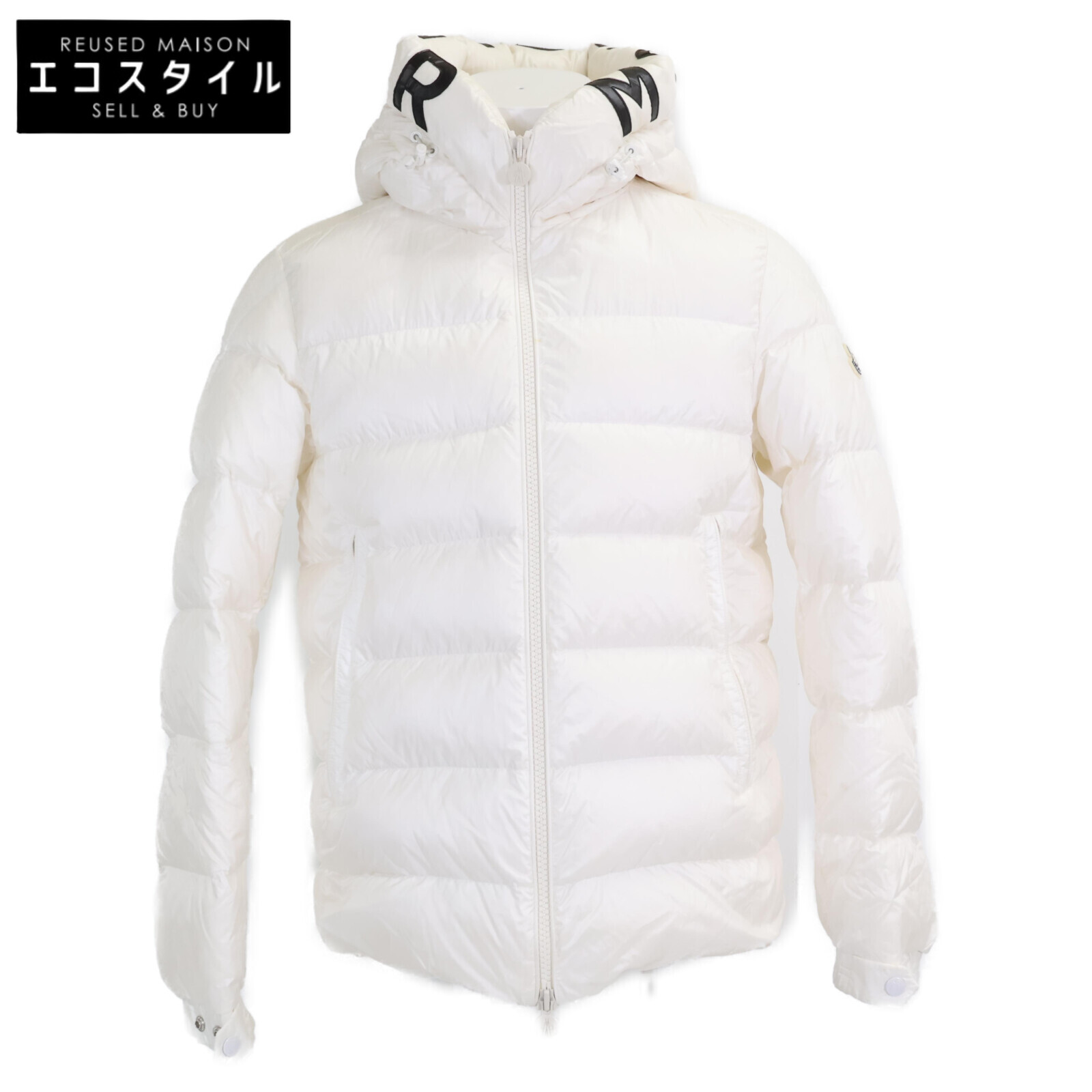 MONCLER モンクレール 美品 21年 国内正規 SALZMAN サンズルマン ダウンジャケット ジャケット 1 ホワイト メンズ 【中古】