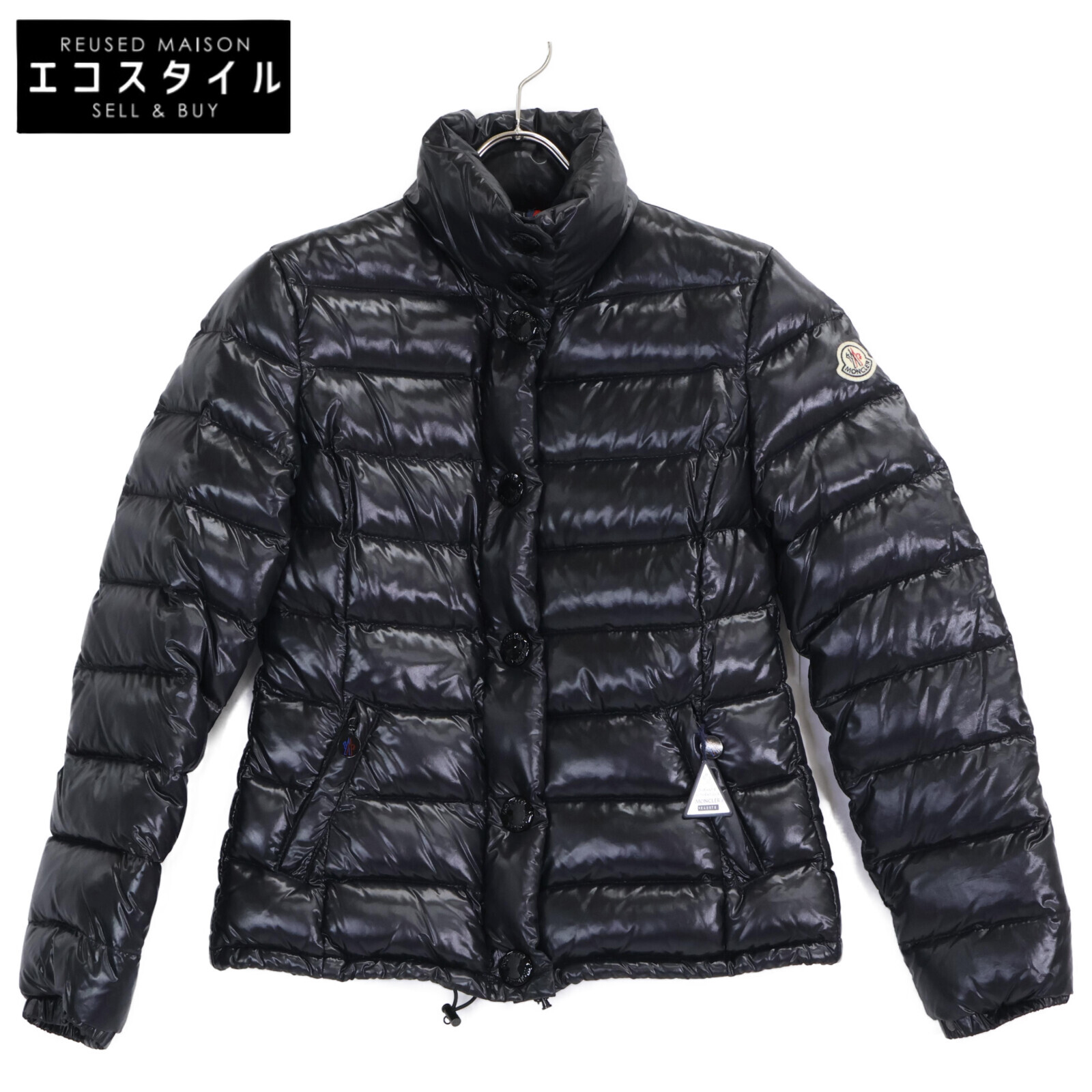 MONCLER モンク軌跡 10年製 CLAIRY 落ち込む上衣 上衣   O 黒いこと レディース 【中古】