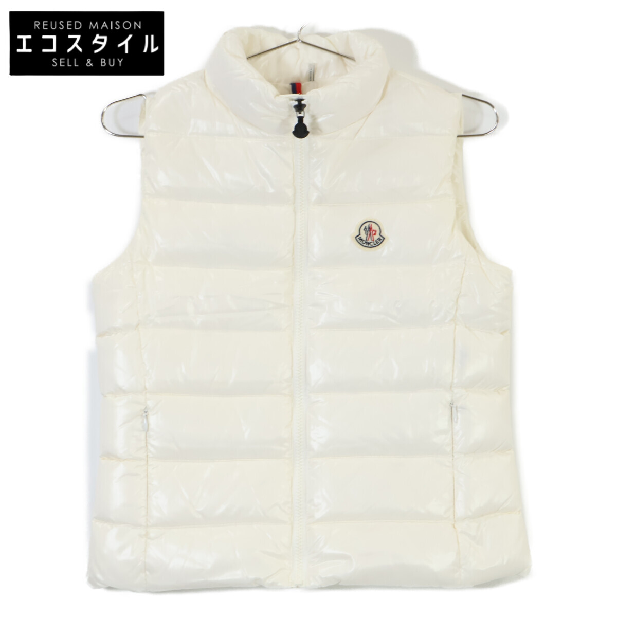 MONCLER モンク軌跡 【美品】GHANY 落ちこむより良い より良い 152 白いこと キッズ 【中古】
