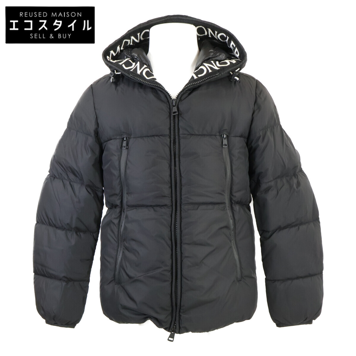 MONCLER モンクレール MONTCLA モンクラ フーディダウン ジャケット 1 ブラック メンズ 【中古】|ブランドリユース エコスタイル