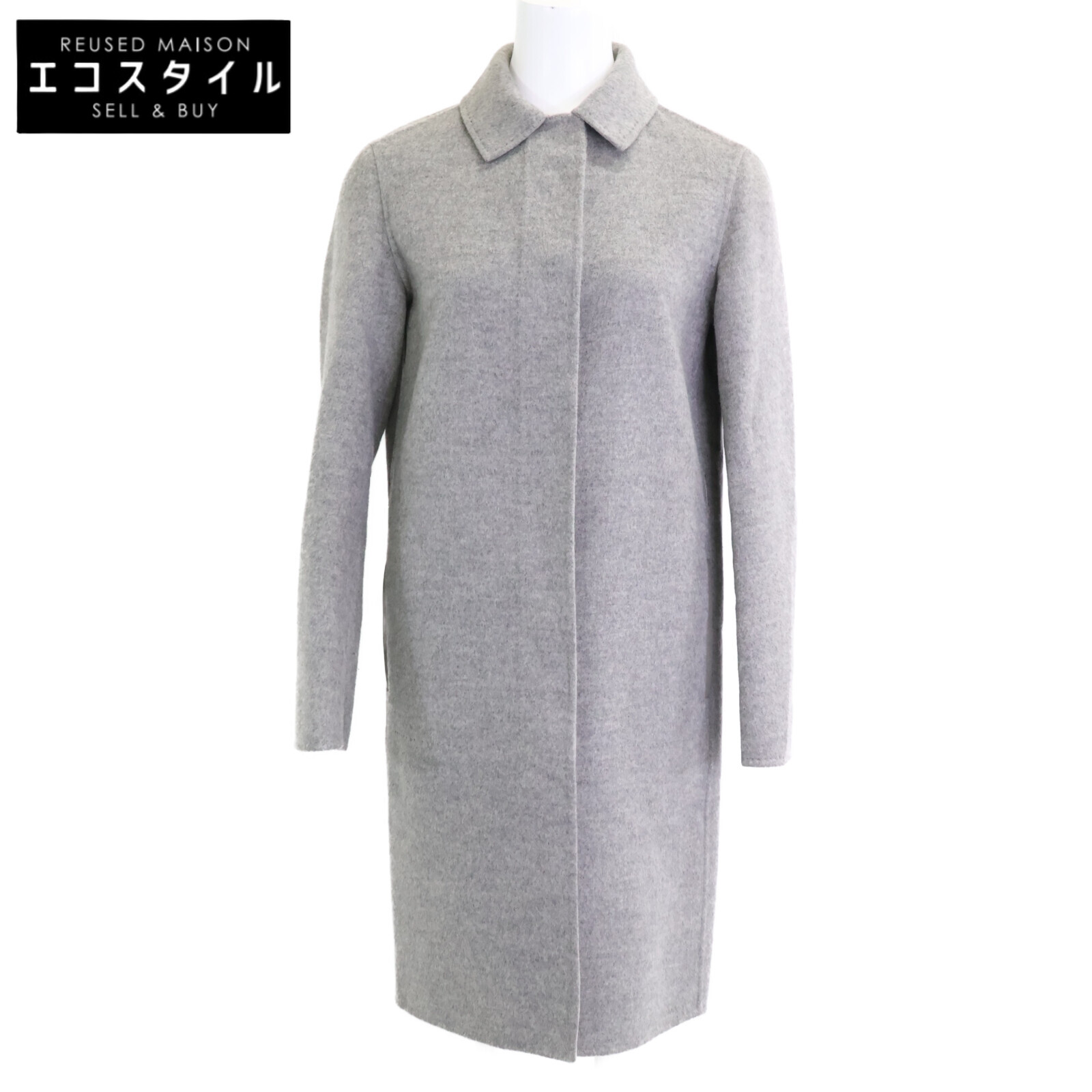 Loro Piana ロロピアーナ 【国内置き目】MAC6769 カシミール100％ シングル 厚地の外套 38 薄墨色 レディース 【中古】
