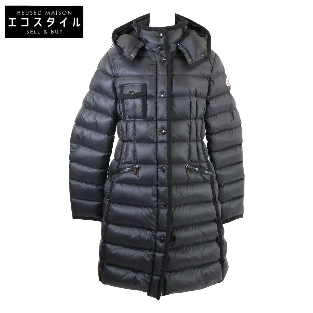 MONCLER モンク軌跡 G20931C51100 HERMINE/エルミンヌ 落ち込む厚地の外套 厚地の外套   4 黒いこと レディース 【中古】