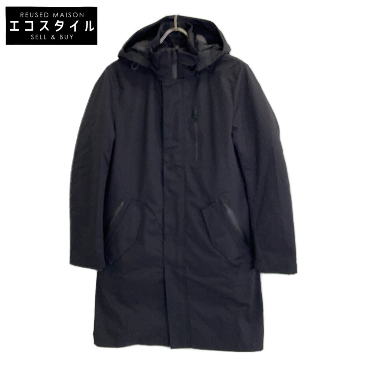 BLACK LABEL CRESTBRIDGE ブラックレーベルクレストブリッジ 黒いこと 51F46-446-09 トラベラーモッズコート 厚地の外套   M 黒いこと メンズ 【中古】