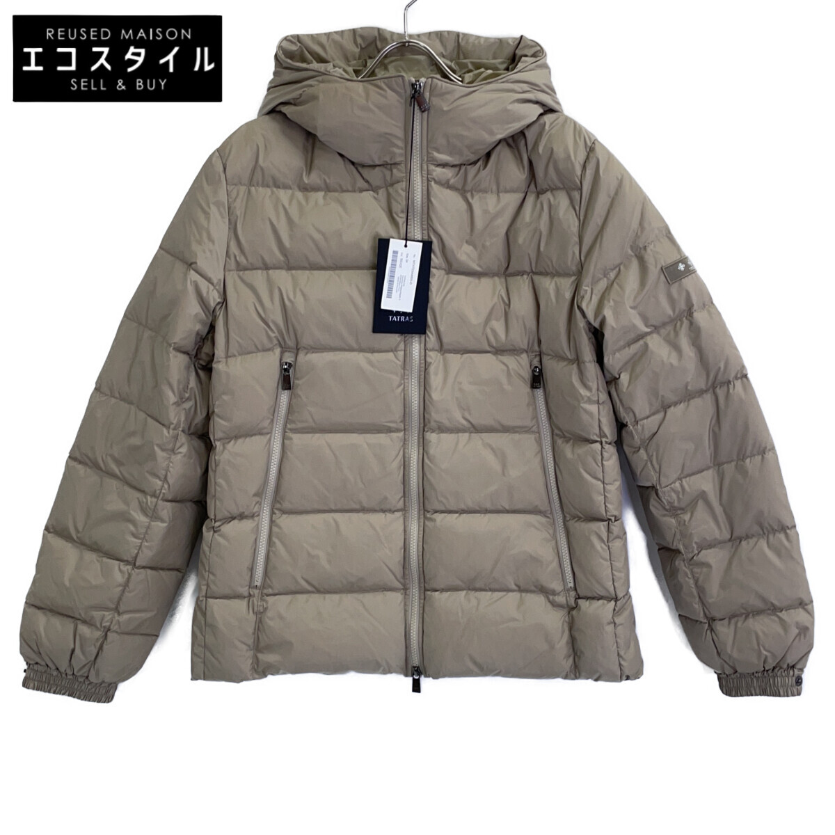 TATRAS タトラス 23AW MTAT23A4905-D MADHI/マーディ ベージュ ナイロン フーデッドダウンジャケット 上衣   04 ベージュ メンズ 【中古】