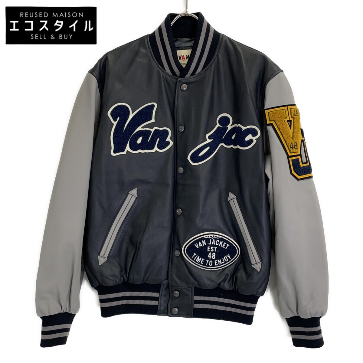 楽天市場】VAN ヴァン ジャケット サイズ:L 80s ワッペン付き 袖レザー