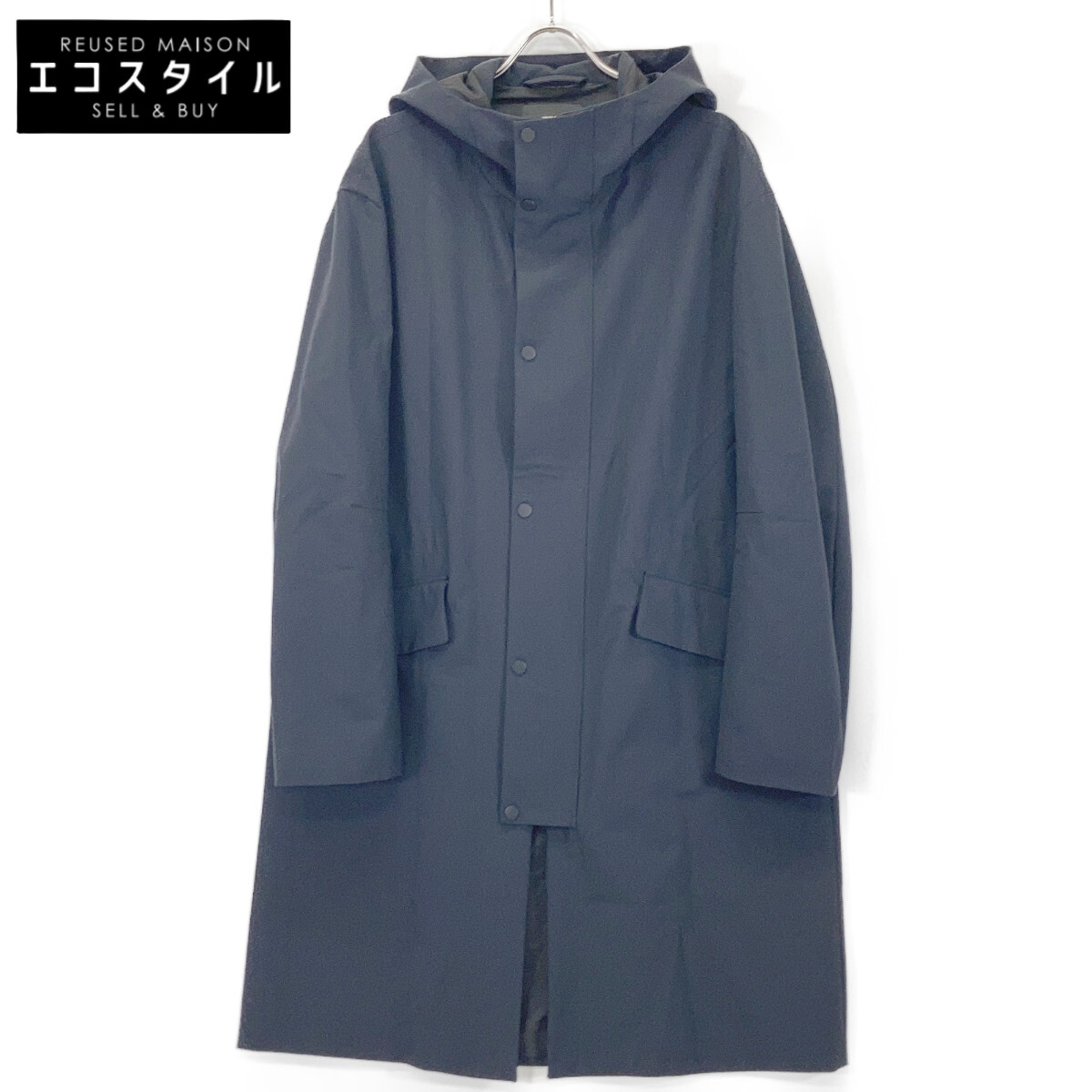 EMPORIO ARMANI エンポリオアルマーニ Z1L810 Z1099 米国海軍 ラムウール フーデッドジップロングコート 厚地の外套   50 米国海軍 メンズ 【中古】