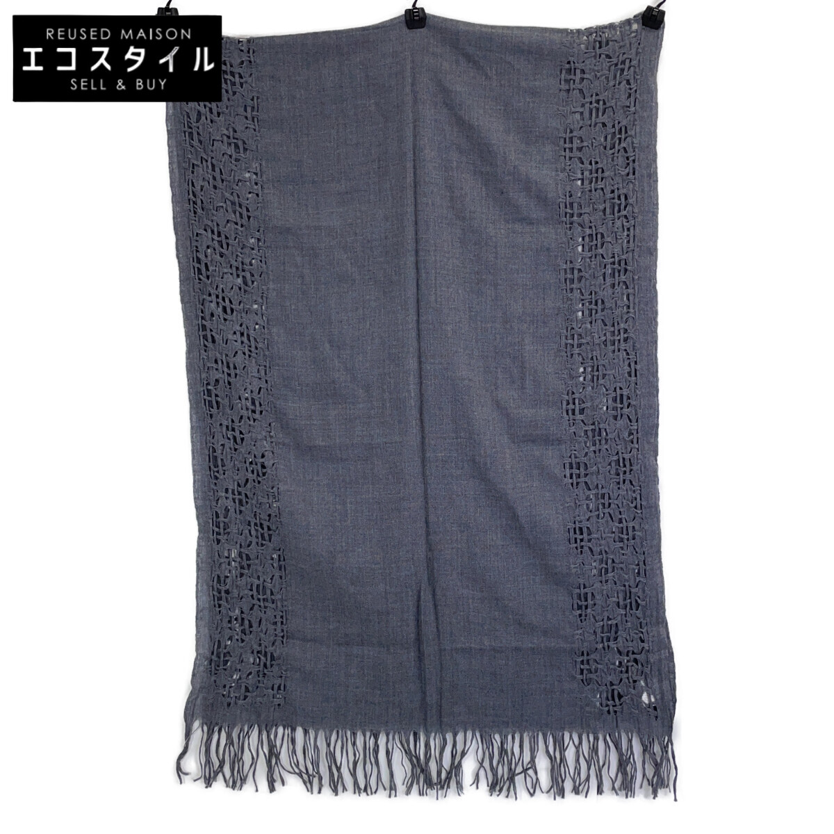 Yohji Yamamoto POUR HOMME ヨウジヤマモトプールオム 22AW HE-L01-958 ウール ストール グレー メンズ 【中古】