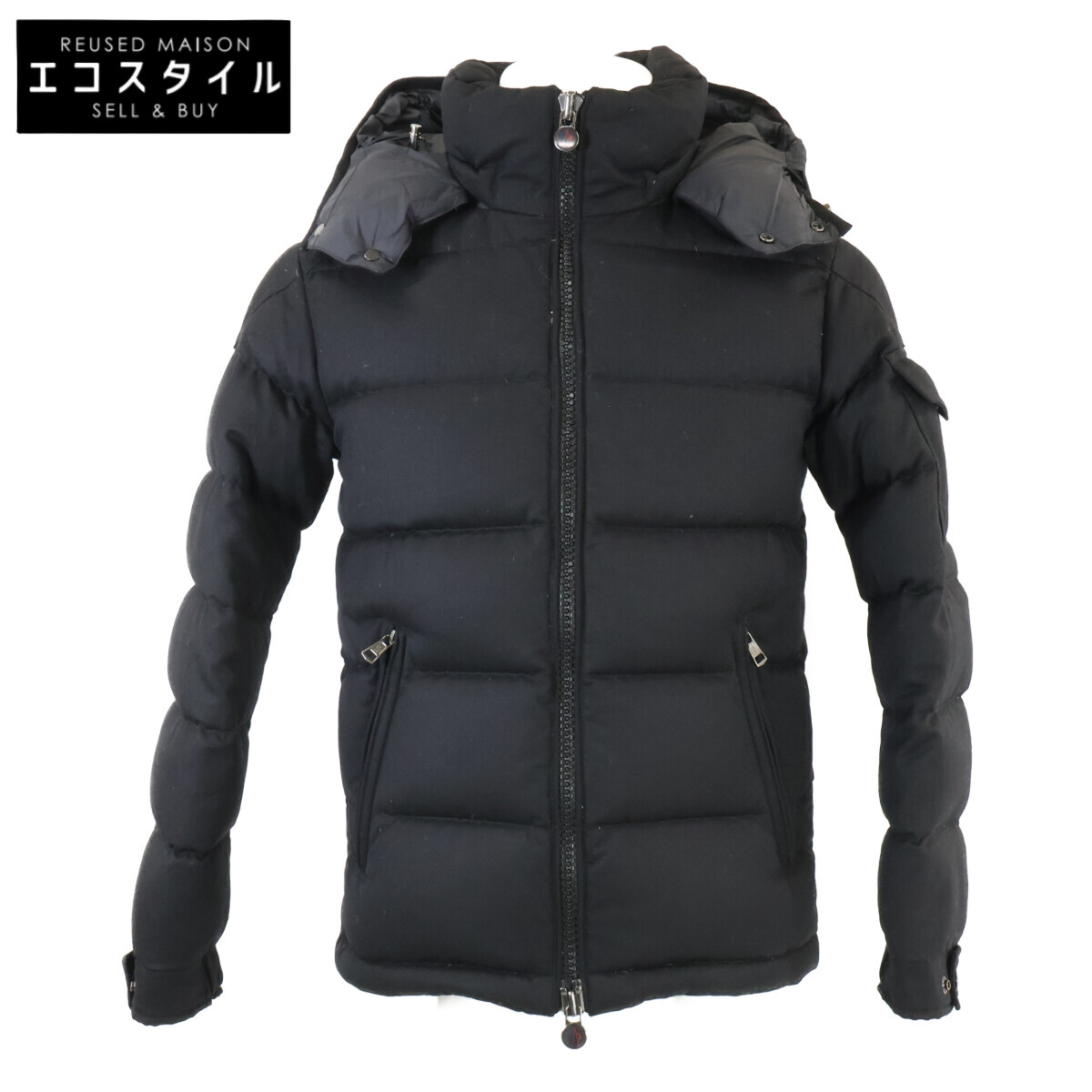 MONCLER モンクレール MONTGENEVRE モンジュネーブル フーデッドダウンジャケット ジャケット O ブラック メンズ 【中古】｜ブランドリユース エコスタイル