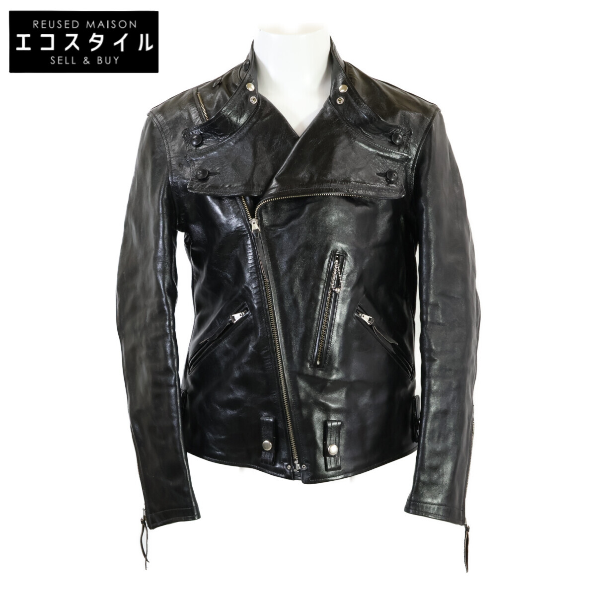 FREEWHEELERS フリーホイーラーズ 2311015 サンマテオ 30\u0027s自動二輪車上衣 上衣   42 黒いこと メンズ 【中古】