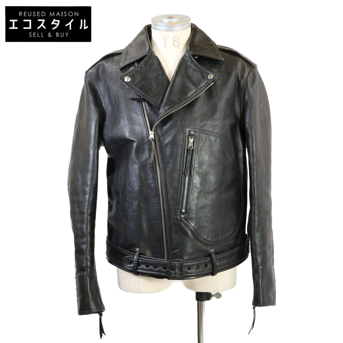 FREEWHEELERS フリーホイーラーズ 1431009 ラブレア 30\u0027s自動二輪車上衣 上衣   42 黒いこと メンズ 【中古】