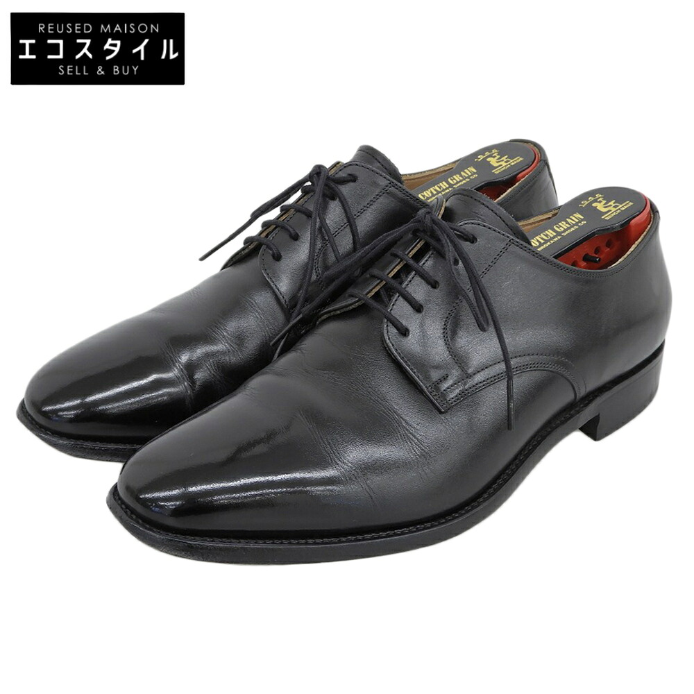 SCOTCH GRAIN スコッチグレイン アシュランス プレーントゥ ダービーシューズ メンズ 黒 黒いこと 25 1/2EEE 3524 シューズ   25 1/2EEE 黒いこと メンズ 【中古】